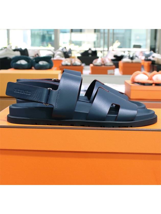 Genius Strap Sandals Blue Celeste Bordeaux - HERMES - BALAAN 2