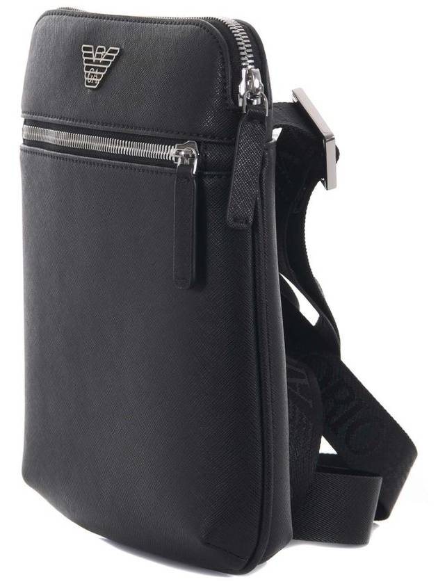 Eco Leather Messenger Bag Black - EMPORIO ARMANI - BALAAN 4