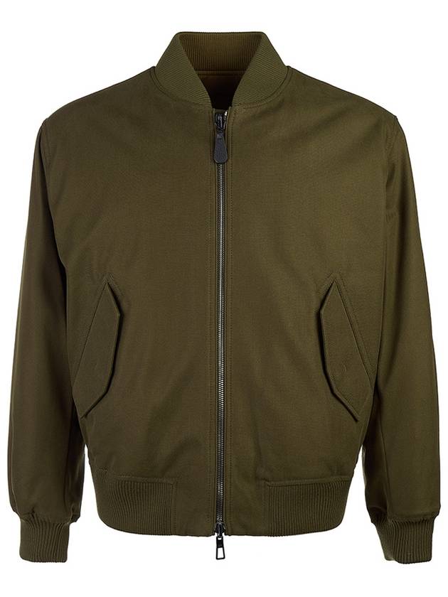 Thule Cotton Reversible Bomber Jacket Dark Khaki Desert Mist - LORO PIANA - BALAAN 3