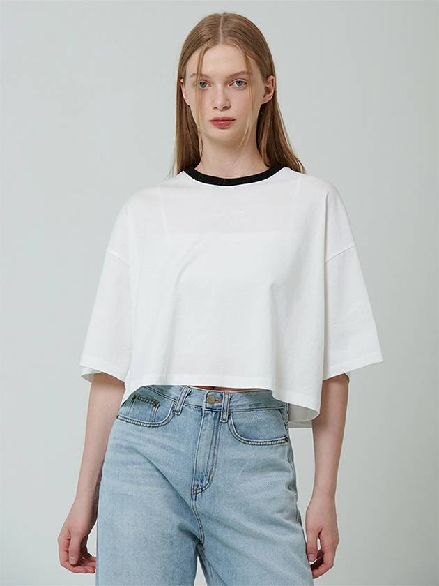 Logo Crop T-Shirt White - PINBLACK - BALAAN 3