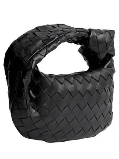 Teen Jodie Intrecciato Leather Tote Bag Black - BOTTEGA VENETA - BALAAN 2