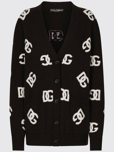 Cardigan Dolce & Gabbana con logo all-over - DOLCE&GABBANA - BALAAN 1