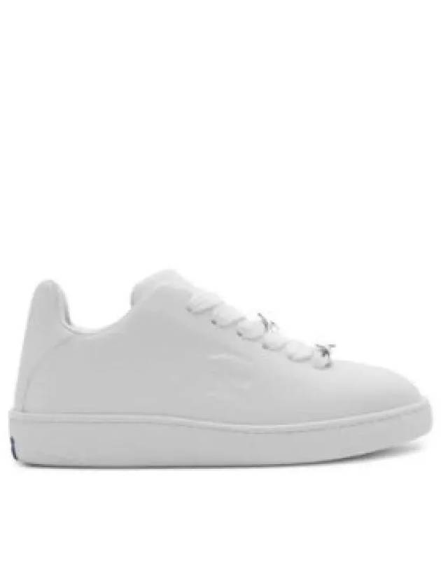 Debossed Logo Leather Low Top Sneakers White - BURBERRY - BALAAN 2