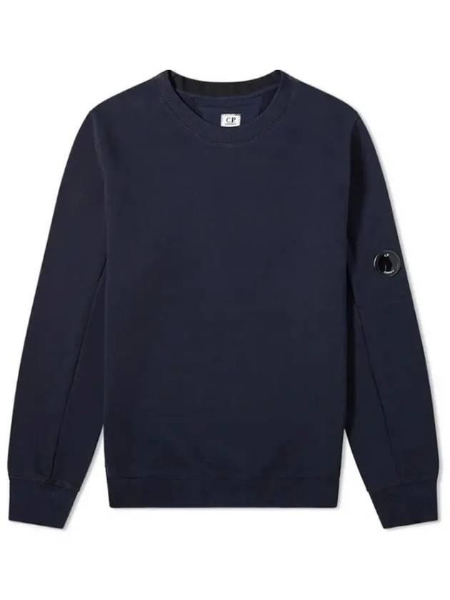 Diagonal Raised Fleece Sweatshirt Navy - CP COMPANY - BALAAN 2