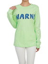 Logo Long Sleeve T-Shirt Green - MARNI - BALAAN 6