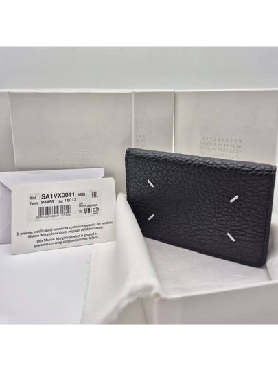 Bovine Leather Card Wallet Black - MAISON MARGIELA - BALAAN 2