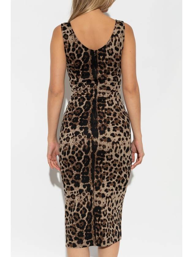 leopard print sleeveless dress F6AWETFJGAS - DOLCE&GABBANA - BALAAN 5