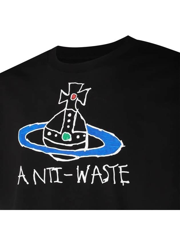 Anti Waste Short Sleeve T-Shirt Black - VIVIENNE WESTWOOD - BALAAN 5