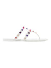 Women's Rockstud Flip Flops White - VALENTINO - BALAAN 1