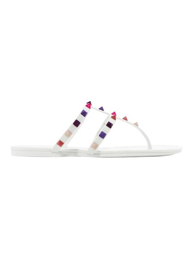 Women's Rockstud Flip Flops White - VALENTINO - BALAAN 1