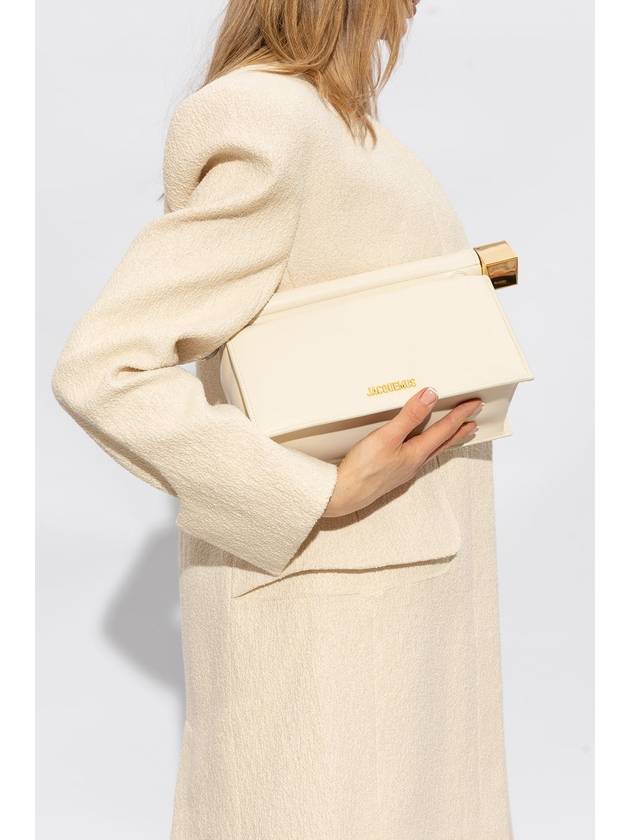 Round Square Logo Clutch Bag Ivory - JACQUEMUS - BALAAN 3