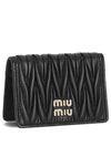 Matelasse Nappa Leather Card Wallet Black - MIU MIU - BALAAN 2