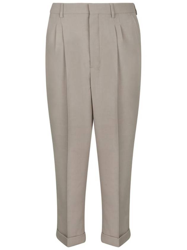 Carrot Fit Straight Pants Beige - AMI - BALAAN 1