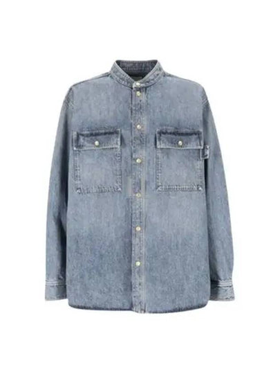 Denim Long Sleeve Shirt Blue - BOTTEGA VENETA - BALAAN 2