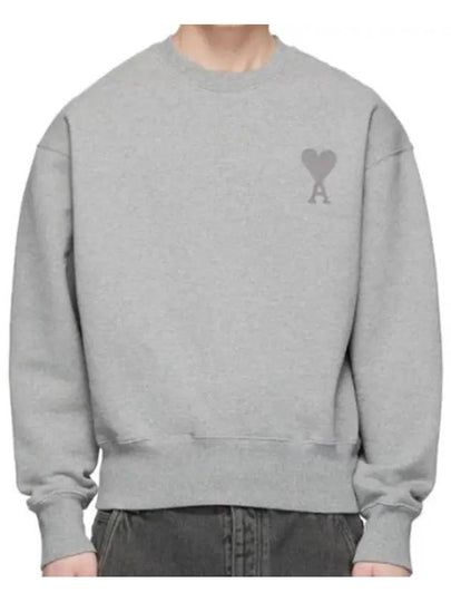 Big Heart Logo Sweatshirt Grey - AMI - BALAAN 2