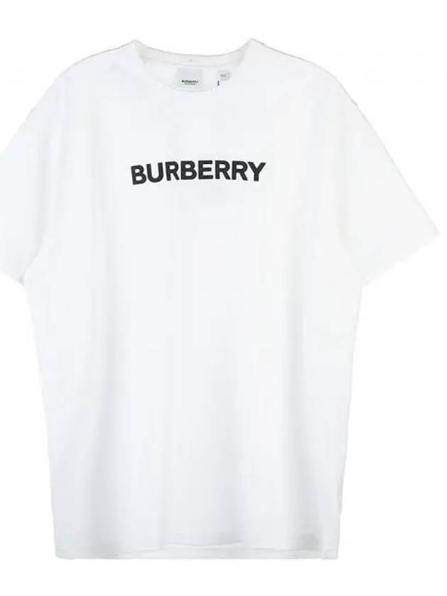 logo print cotton short sleeve t-shirt white - BURBERRY - BALAAN 2