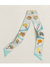 Funny Ice Cream Twilly Scarf Aqua - HERMES - BALAAN 2