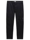 Lens Wappen Diagonal Big Pocket Straight Pants Black - CP COMPANY - BALAAN 1