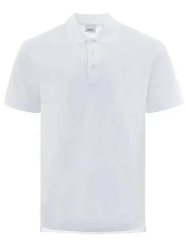 Embroidered polo white short sleeve t shirt 270276 - BURBERRY - BALAAN 1