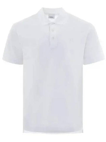 Embroidered polo white short sleeve t shirt 270276 - BURBERRY - BALAAN 1