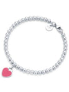 Return To Heart Ball Bracelet Silver Dark Rose - TIFFANY & CO. - BALAAN 1