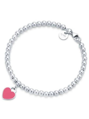 Return To Heart Ball Bracelet Silver Dark Rose - TIFFANY & CO. - BALAAN 1