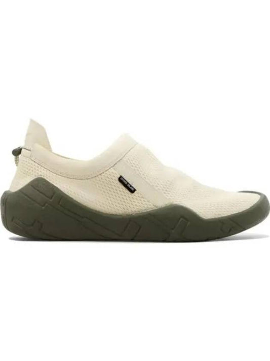 Shadow Project Moc Debossed Leather Mesh Slip On Ivory - STONE ISLAND - BALAAN 2