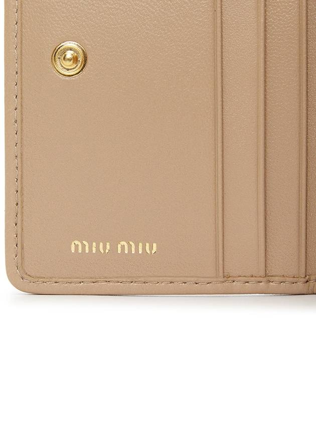 Matelasse Nappa Leather Card Wallet Beige - MIU MIU - BALAAN 7