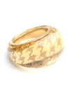 Gold Houndstooth Inclusion Ring No 15 - DIOR - BALAAN 3