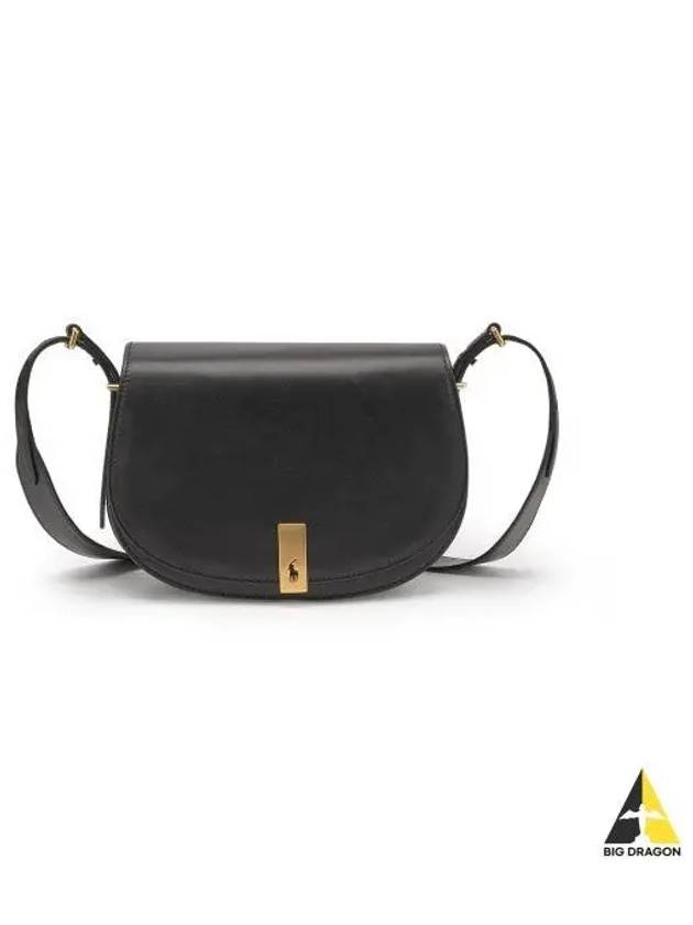 W Polo ID Calfskin Saddlebag Black - POLO RALPH LAUREN - BALAAN 1