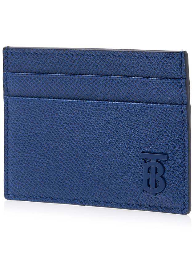 TB grained leather card wallet navy - BURBERRY - BALAAN 3