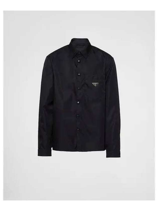 Triangle Logo Re-Nylon Long Sleeve Shirt Black - PRADA - BALAAN 2