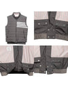 4 Bar Poly Twill Down Vest Grey - THOM BROWNE - BALAAN 10