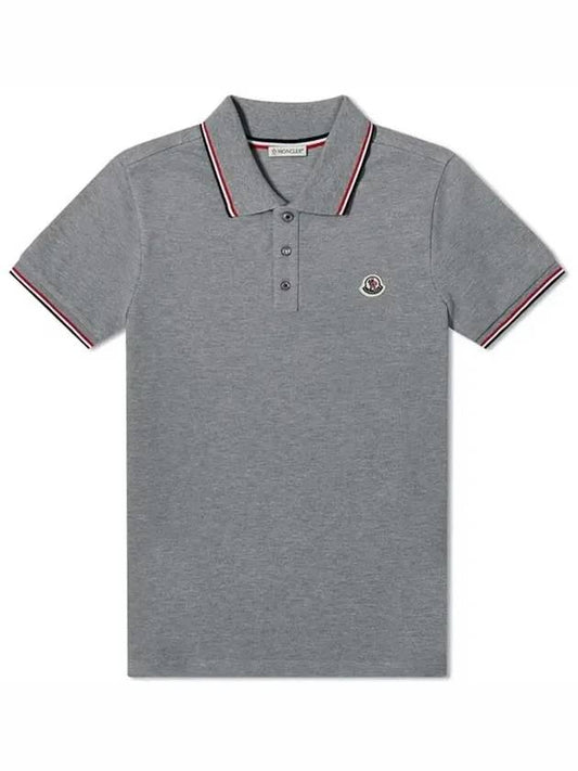 Logo PK polo short sleeve gray tshirt 8A70300 - MONCLER - BALAAN 1