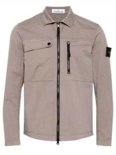 Supima Cotton Twill Stretch-TC Jacket Brown - STONE ISLAND - BALAAN 2