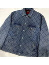 46 Men s Jacquard Oversized Quilted Padded Denim Trucker Jacket - BALENCIAGA - BALAAN 7