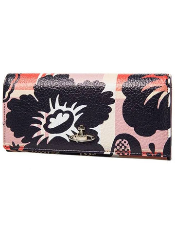 11th Anniversary Flower ORB Logo Flap Long Wallet 2800V67V 447 - VIVIENNE WESTWOOD - BALAAN 1