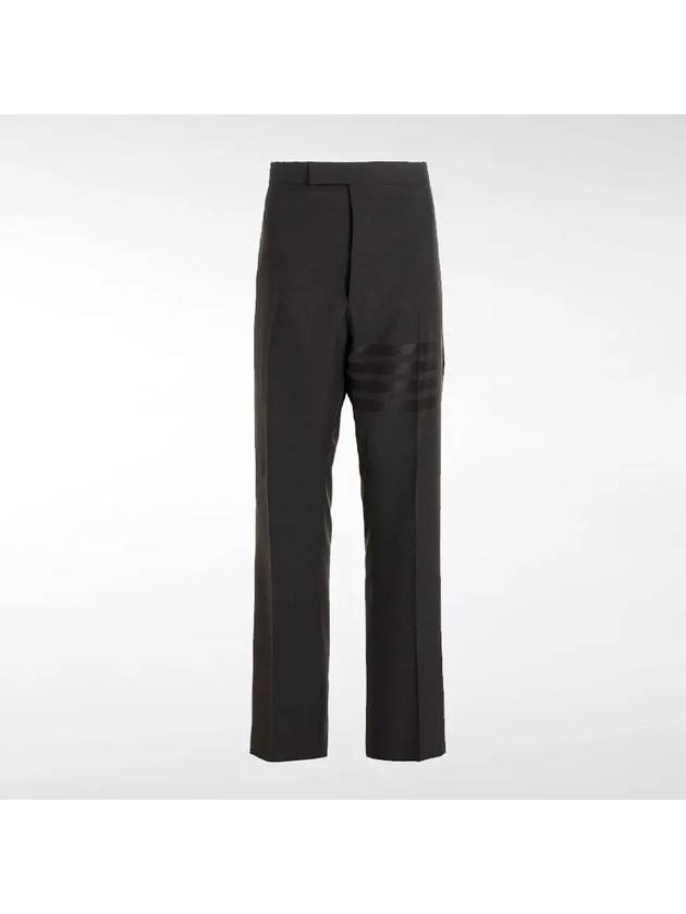 Diagonal Plain Weave Classic Wool Slacks Grey - THOM BROWNE - BALAAN 3