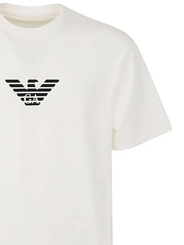 Logo Cotton Short Sleeve T-Shirt White - EMPORIO ARMANI - BALAAN 5