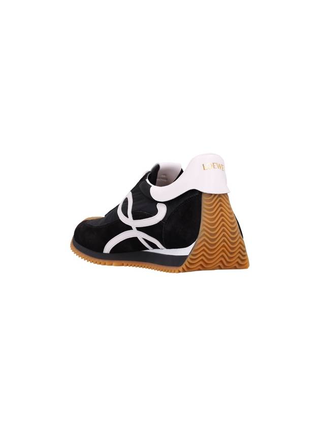 Flow Runner Nylon Suede Low Top Sneakers Black - LOEWE - BALAAN 3