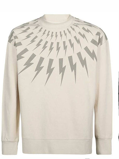 Fair Isle Thunderbolt Easy Sweatshirt - NEIL BARRETT - BALAAN 1