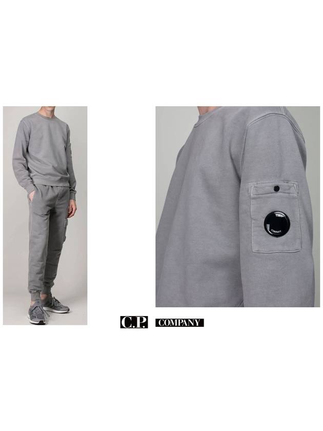 Lens Crew Neck Sweatshirt Gray 13CMSS008A 006372G 939 - CP COMPANY - BALAAN 4