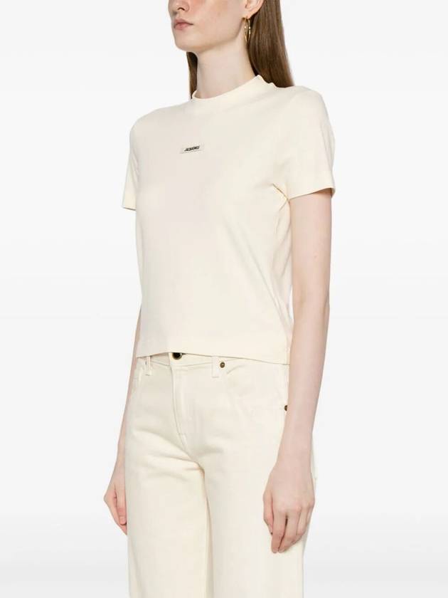 Le Gros Grain Short Sleeve T-Shirt Light Beige - JACQUEMUS - BALAAN 3