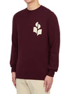 Evans Logo Crew Neck Knit Top Dark Plum - ISABEL MARANT - BALAAN 3