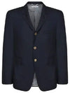 Super 120S Wool Twill Single Breasted Classic Jacket Navy - THOM BROWNE - BALAAN 2