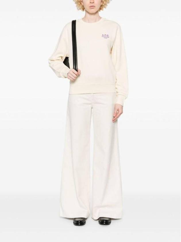 Rue Madame Cotton Sweatshirt Beige - A.P.C. - BALAAN 5