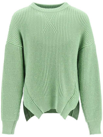 23 ss ribbed wool cotton sweater J22GP0113 J15380 328 B0230272238 - JIL SANDER - BALAAN 1