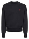 Small Heart Logo Sweatshirt Black - AMI - BALAAN 2