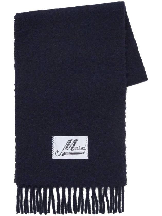 Alpaca Wool Muffler Navy - MARNI - BALAAN 2