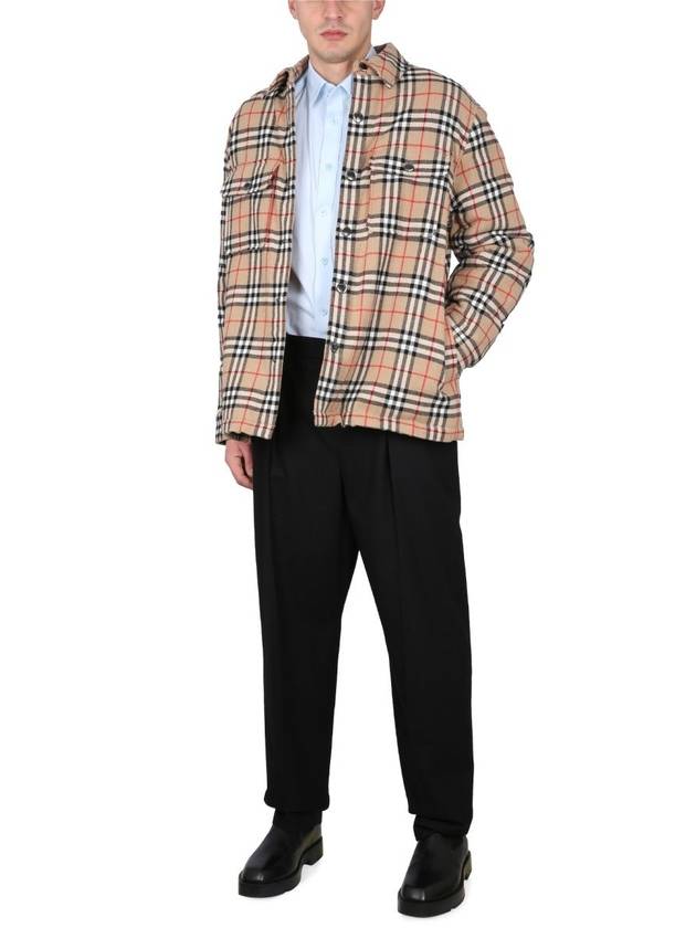 Vintage Check Wool Cotton Over Long Sleeve Shirt Archive Beige - BURBERRY - BALAAN 6